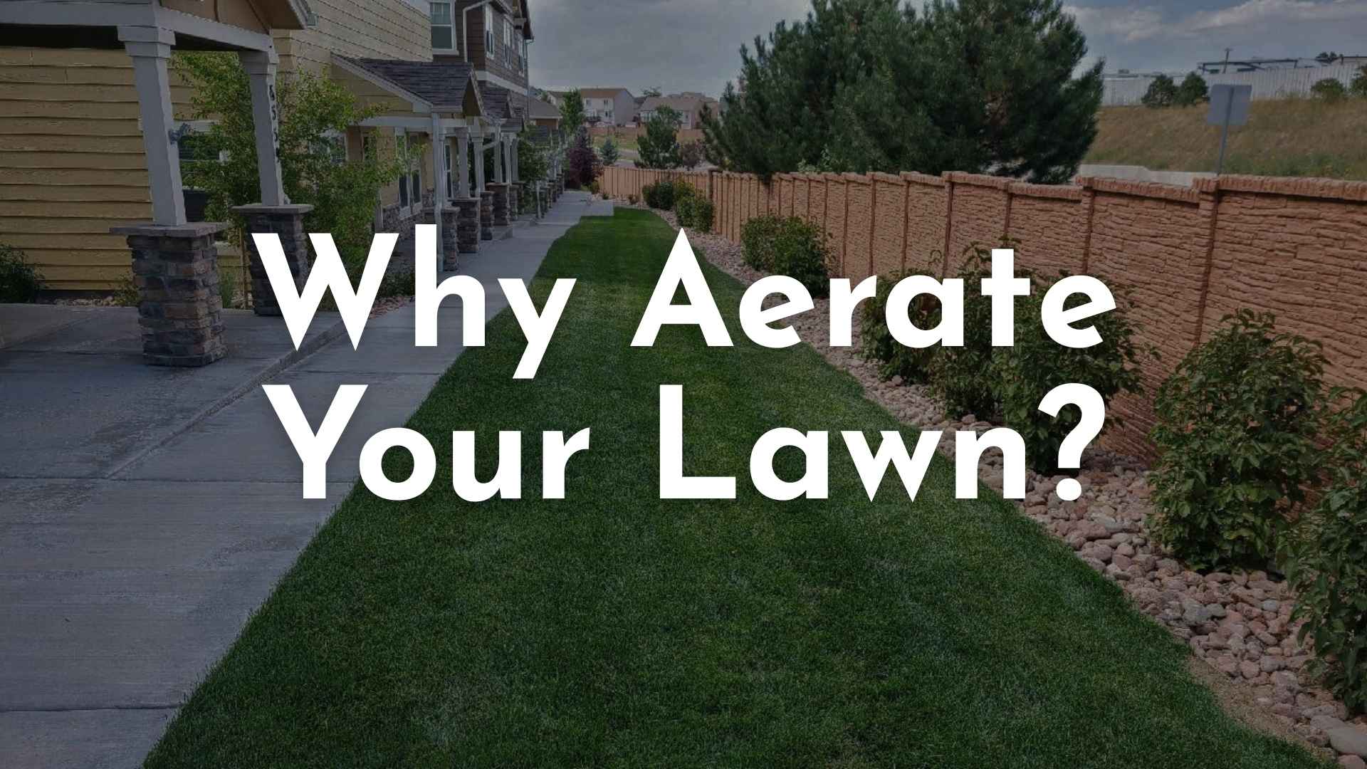 a well aerated and green lawn
