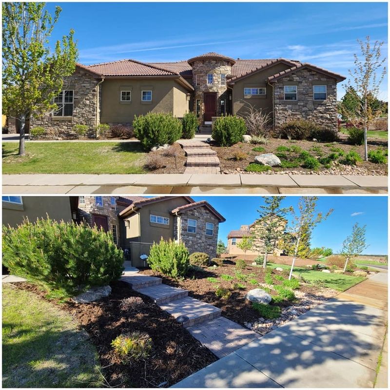 Fresh landscaping beds installed in Colorado Springs