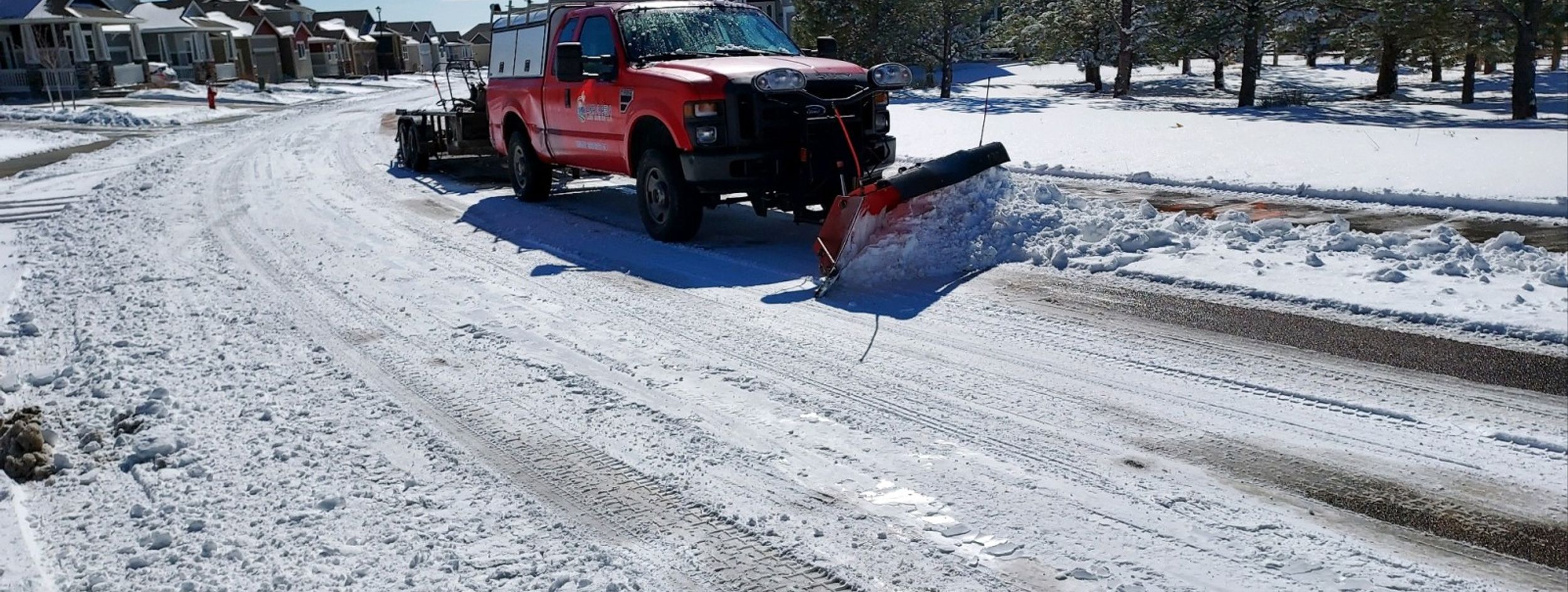 Snow cleared from a Colorado Springs property driveway